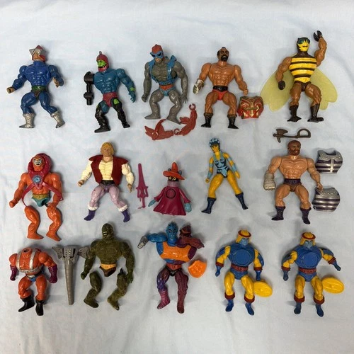 Vintage Masters of the Universe Action Figures  80s Lot of 15 Figures 12 Parts