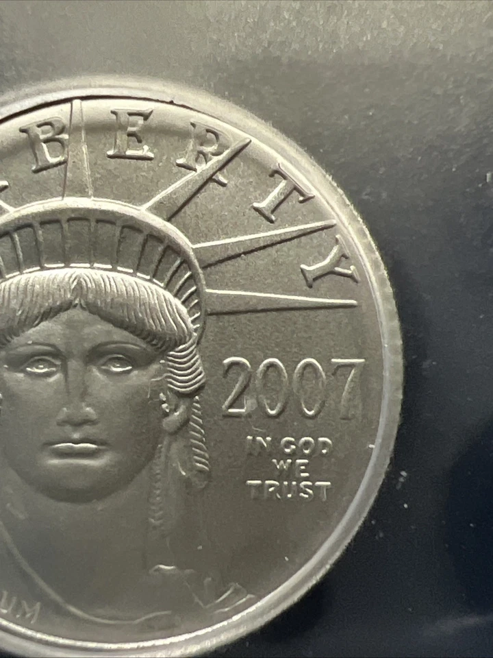 2007-W $10 1/10 oz BURNISHED PLATINUM EAGLE MS70 MS 70 SATIN FINISH - Image 4 of 4