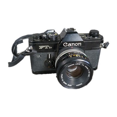 Canon Black FTb-QL 35mm SLR Camera with 50mm f/1.4 FL Lens