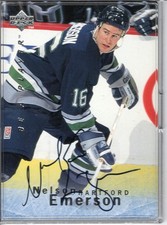 1995-96 UPPER DECK BAP NELSON EMERSON AUTO #S38