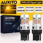 AUXITO 7440 Amber LED Turn Signal Light Blinker Bulbs 7443 Canbus Error Free 2X