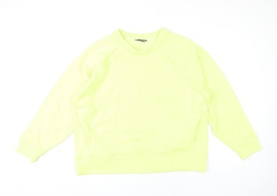 Marks and Spencer Damen gelbes Sweatshirt mit Rundhalsausschnitt Größe 18