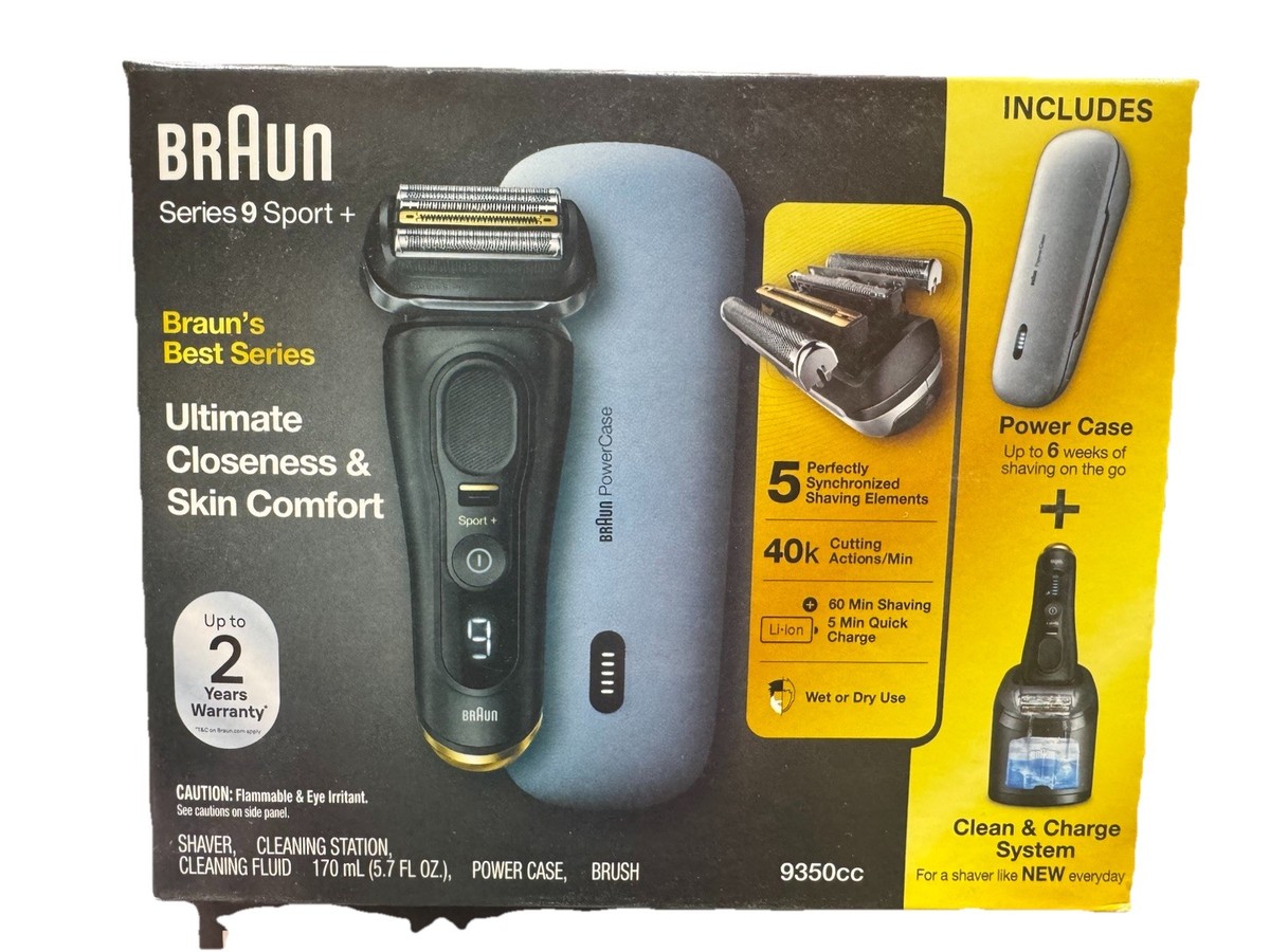 BRAUN Series 9 Sport Shaver Wet & Dry Clean & Charge System