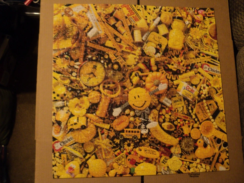 Vintage Springbok 500 Pc Presenting Yellow Jig Saw Puzzle  20" X 20"  Complete - Image 3 of 4