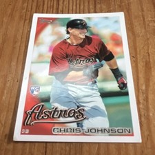 Topps 2010 Rookie Chris Johnson #384 Houston Astros Baseball Card. rookie card picture