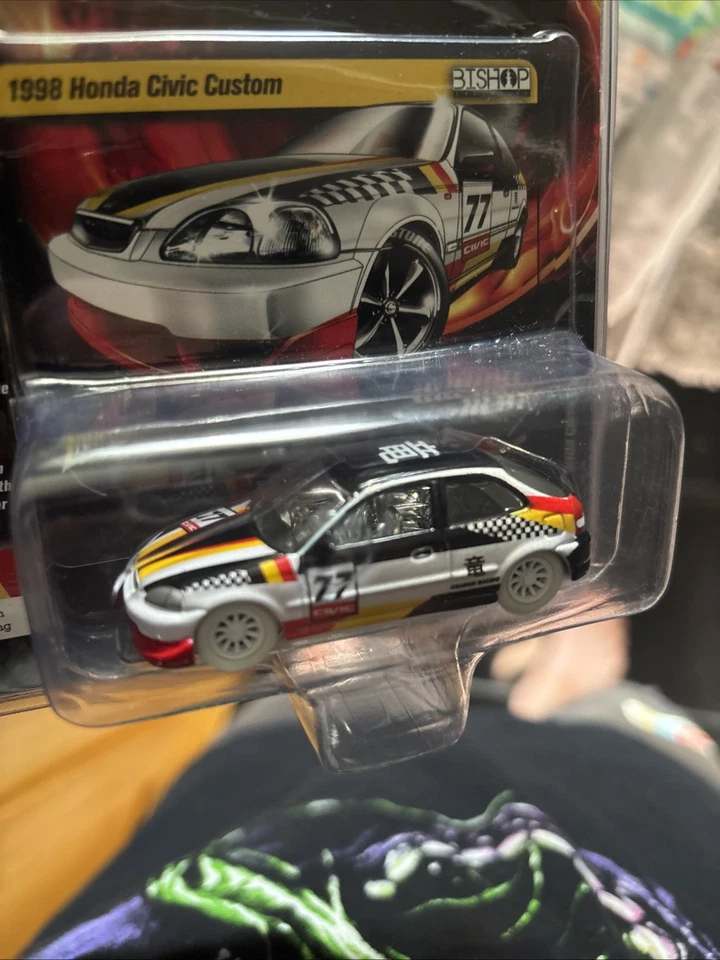 2019 Johnny Lightning 50 Yrs Street Freaks IMPORT Heat #06 1995 Honda Civic - Image 3 of 3