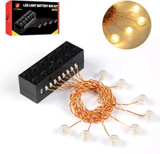 LED Light Kit Building Blocks Set, 2X6 Light up Bricks with Light-Sensing Mode, 