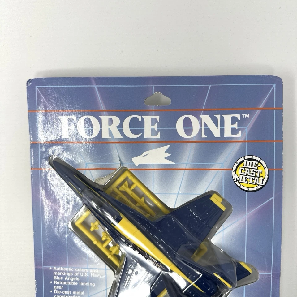 ERTL Force One F-18A US Navy Blue Angels литой металлический реактивный самолет 1989 новый в коробке - Изображение 3 из 4