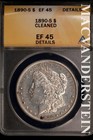 1890-S Morgan Dollar- ANACS EF-45 Cleaned- Better Date- No Reserve #SLA317 — photo 1