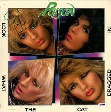 Poison Bret Michaels Signed Autographed Record Album LP PSA