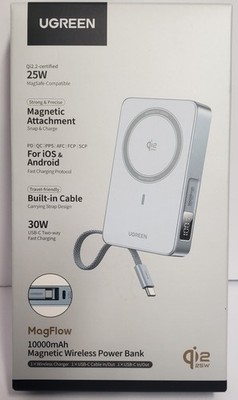 Sealed New In Box UGREEN MagFlow 10000mAh Qi2 25W Wireless Charging Power Bank