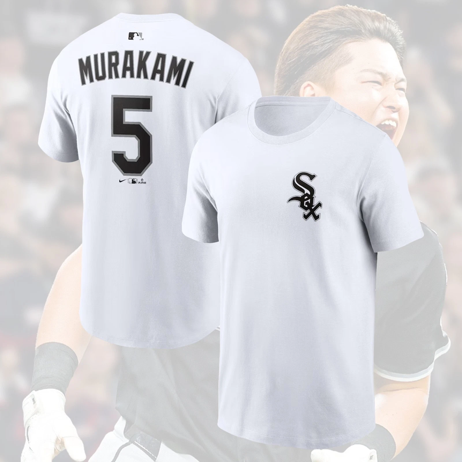 Munetaka Murakami #5 Chicago White Sox Double Sided T-Shirt 2026 Player Name & Number Gift