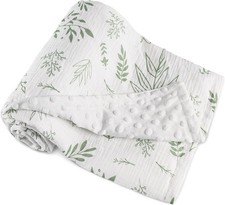 GLLQUEN BABY Blankets for Unisex Boys Girls, Muslin Cotton Front Soft and Breath
