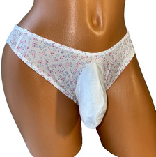 M IDENFORM PRINT HUGGER TANGA BIKINI SISSY POUCH PANTIES XDRESS MEN FEM 34-48 2X