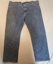 Wrangler Premium Quality Regular Fit Jeans Mens 44x29 Blue Denim Straight...