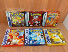 6 CIB lot Pokemon Red Blue Yellow Gold Ruby FireRed gb gbc gba Complete in Box