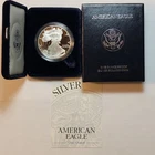 1996 P American Silver Eagle Choice Proof Bullion $1 Silver Coin OGP COA Z96Gk