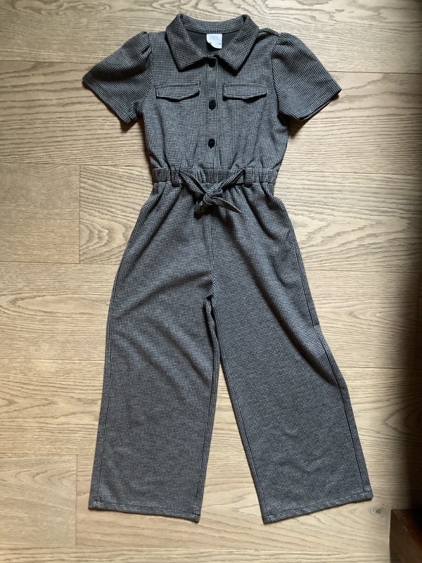Zara girls plaid jumpsuit size 8