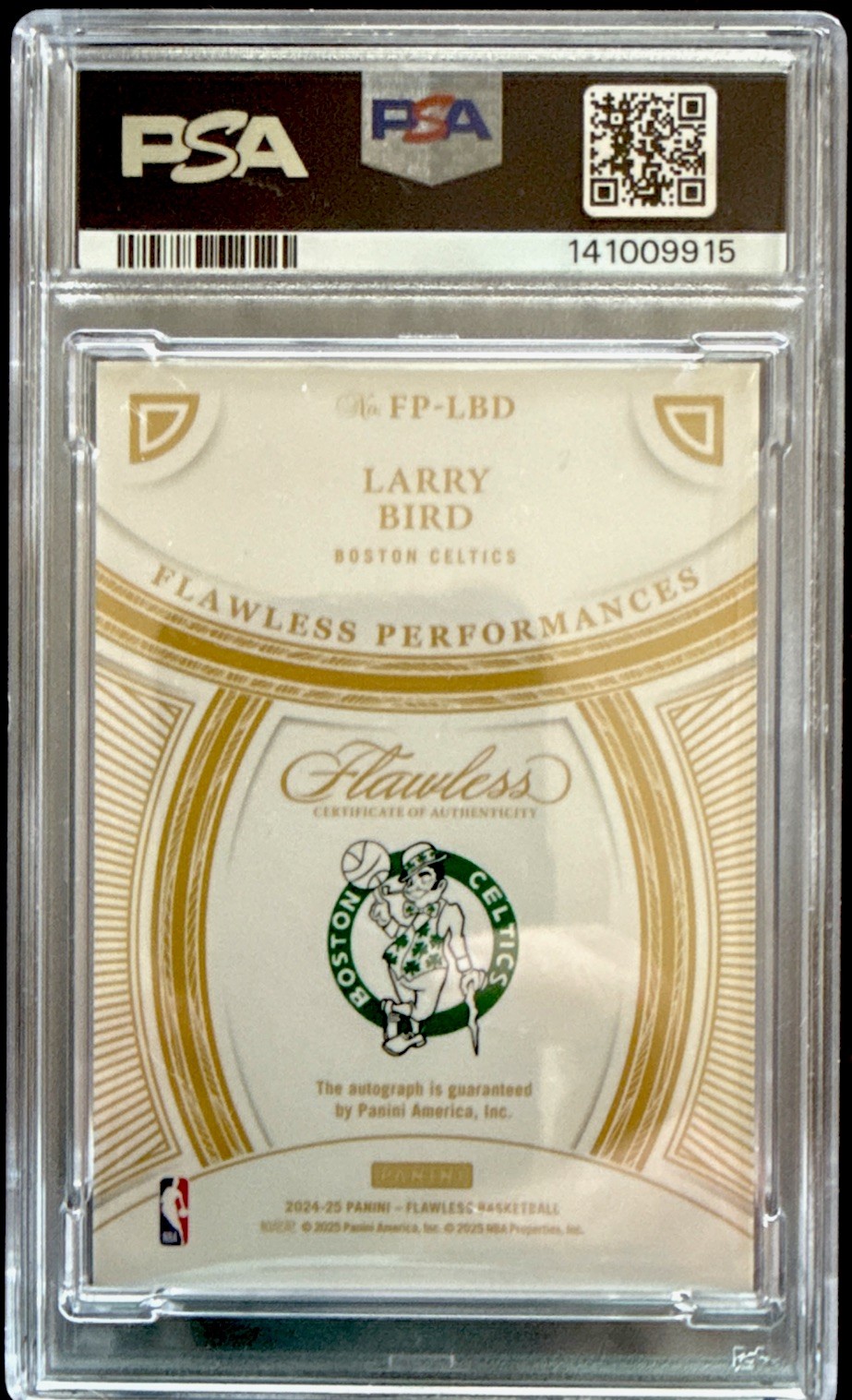 2024 Flawless Performances  Auto /25 Larry Bird PSA 10 Auto 10 Celtics Pop 1 view 3