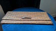 Vintage Woven clutch 12"