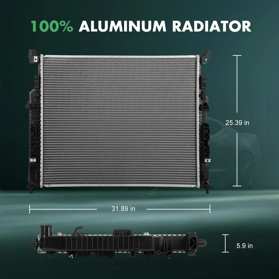 Radiador para Mercedes-Benz ML350 2006-2011 2006-2007 ML500 R500 3,0 L 3,5 L Foto 2 de 4