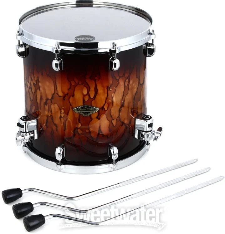 Tom de piso de nogal/abedul Tama Starclassic - 14 x 14 pulgadas - ráfaga marrón fundido Foto 2 de 4