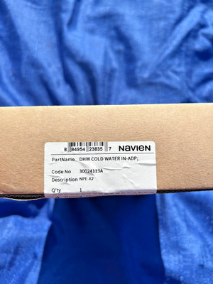 Navien 30024113A Cold Water Inlet Adapter Assembly for NPE-A2 Series
