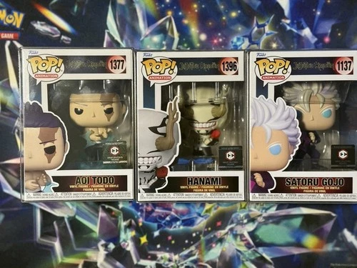 Funko Pop! Jujutsu Kaisen Chalice Gojo #1137 Todo #1377 Hanami #1396 Set of 3