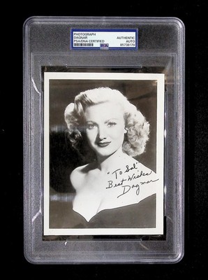 Dagmar - Autographed Photo - PSA T3 Holder - 85738179