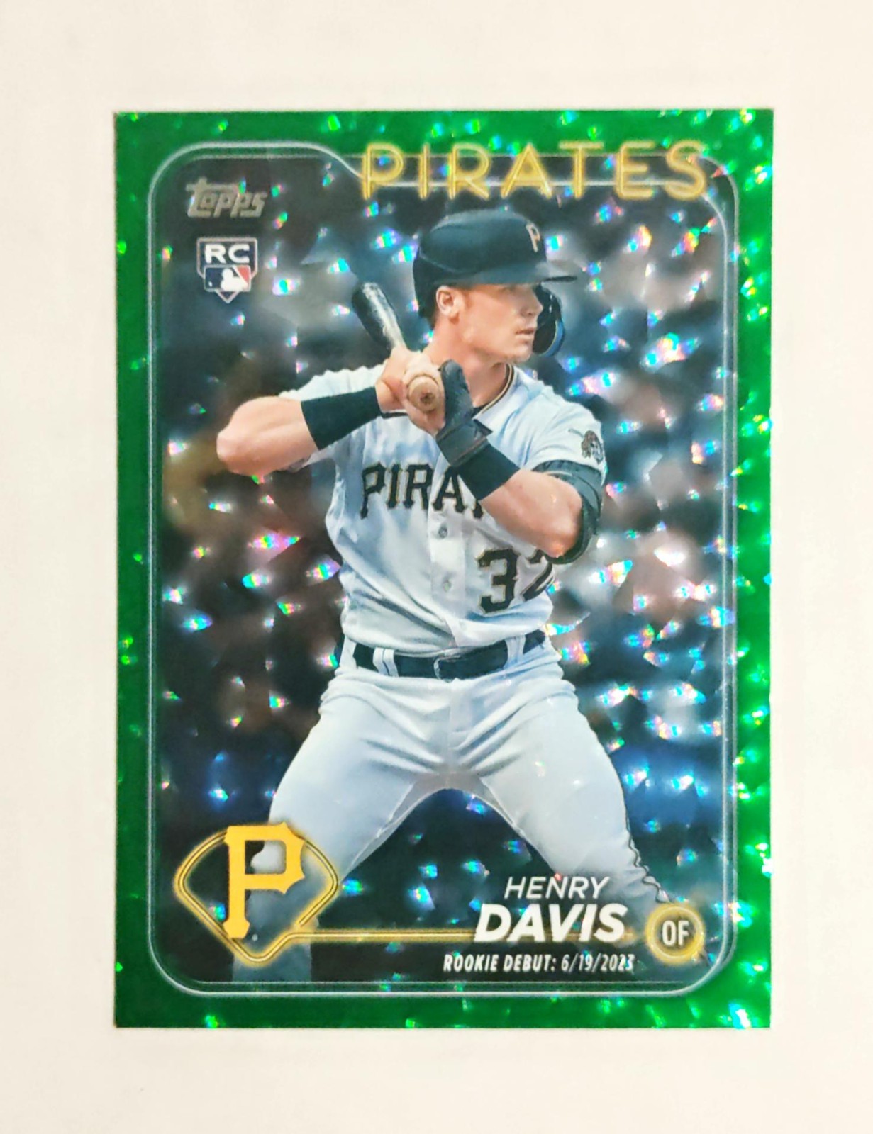 Henry Davis 2024 Topps Update #US162 Rookie Debut GREEN FOIL 366/499 Pirates H2