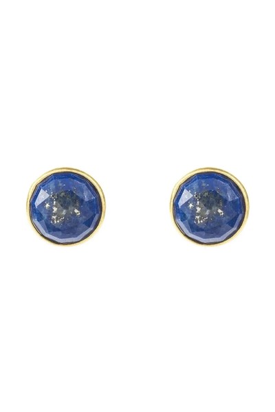 Latelita M Kreis Edelstein Ohrringe Gold Lapislazuli-image