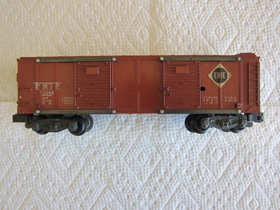 AMERICAN FLYER S 25042 ERIE ACTION BOX CAR-1958 ORIGINAL-WORKS! $12.95 SHIP! - Image 2 of 4