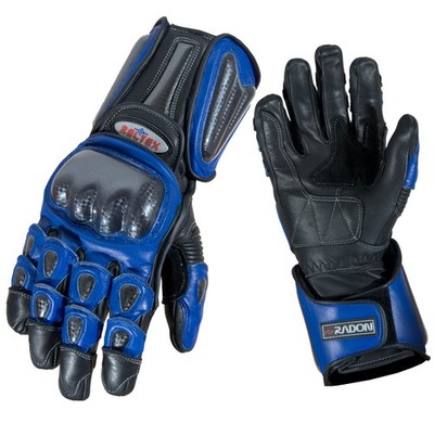 BLAUE Elite Pro strapazierfähige gepanzerte Vollleder Biker Motorrad Handschuhe - KLEIN