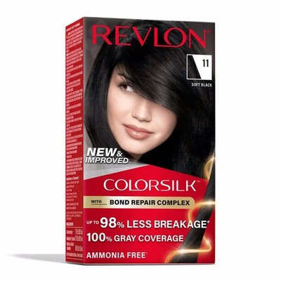 Revlon ColorSilk Permanent Hair Color with Bond Repair Complex - Soft Black