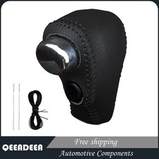 Leather Gear Shift Knob Cover For Honda Cr-v 2007-2011lychee Pattern Black Line Leather Gear Shift Knob Cover For Honda Cr-v 2007-2011lychee Pattern Black Line