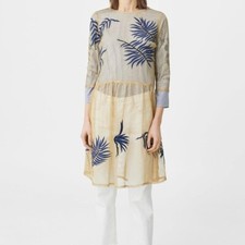 BNWT Mango Size M Mesh Palm Leaves and Gold Netted Dress. Sold Out