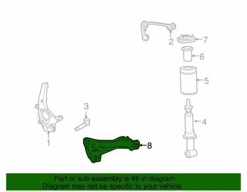 Подлинный рычаг управления передней подвеской Ford Lincoln Mark LT 2004-2008 7L3Z-3078-C - Изображение 2 из 2