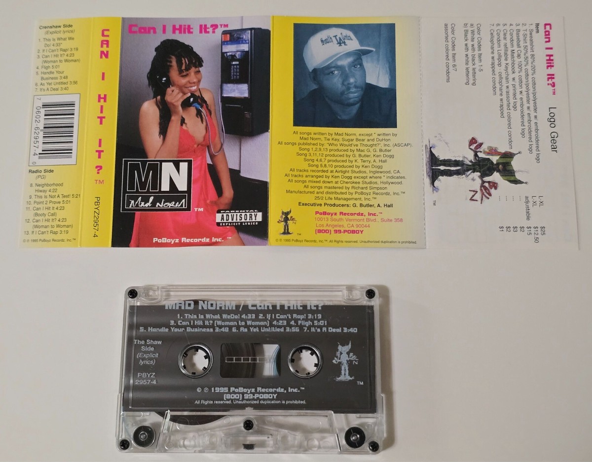 MAD NORM 1995 CAN I HIT IT? G FUNK RAP TAPE CASSETTE
