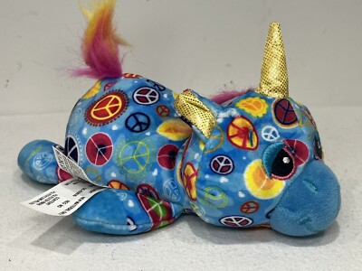 Cutetitos Unicornitos Groovito Stofftier blau bunt Peace Zeichen Basic Fun!