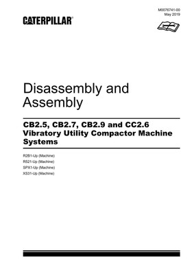Caterpillar Cat CB2.9 CC2.6 Compactor Disassembly Assemblym Service Manual