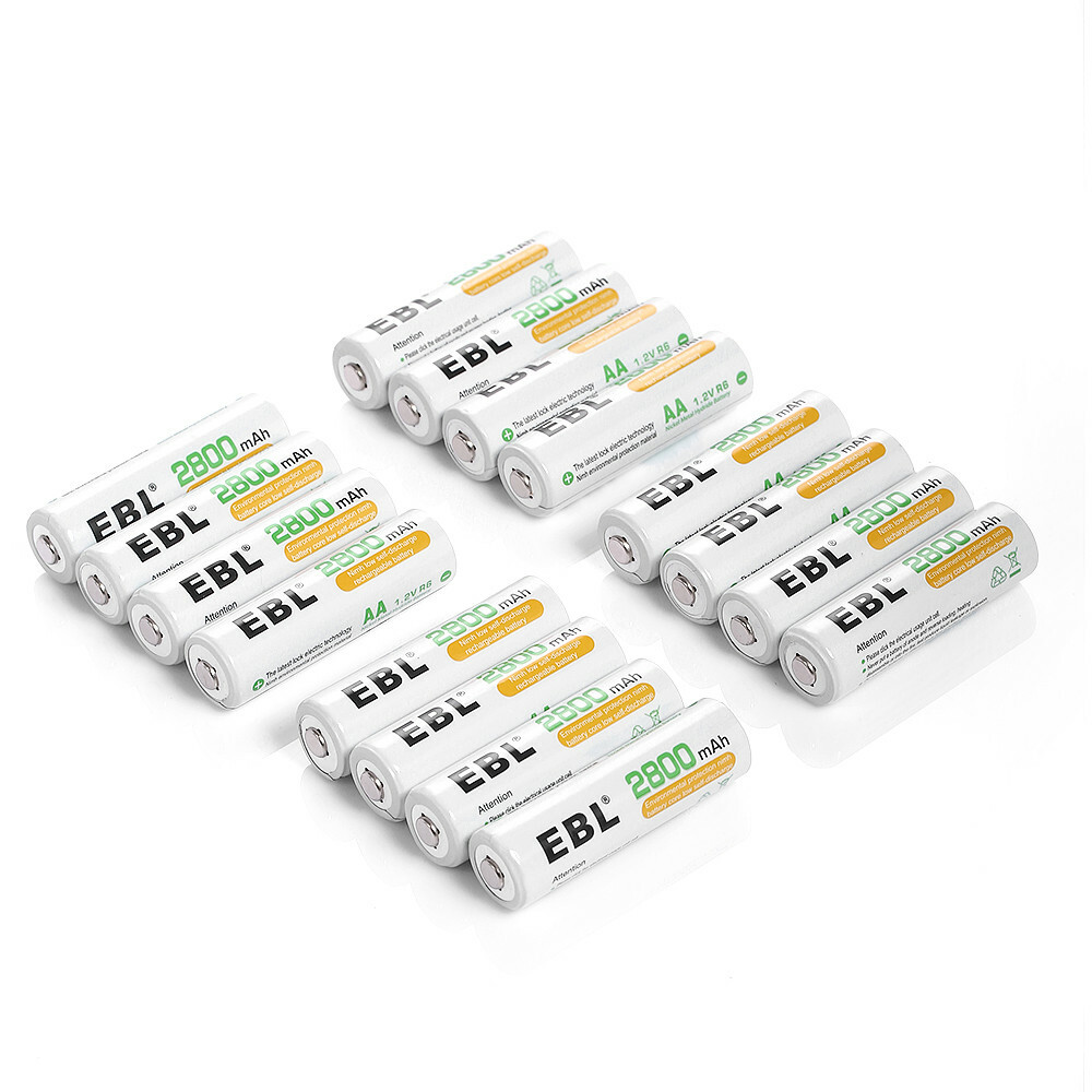 EBL 4/8/12/16 Pack AA AAA NIMH 800/1100/2300/2800mAh Rechargeable