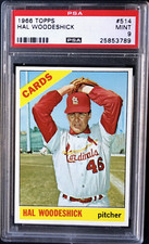 1966 TOPPS #514 HAL WOODESHICK PSA 9 MINT CARDINALS