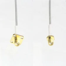 SMA Double female to 4-hole flange RG405 .086" Flexible Semi-Rigid Jumper 4~40"