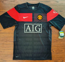 Manchester United EPL - Nike Vintage 2009 Black Team Warmup Top - Mens Small
