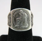 Vintage 1957 Boy Scouts BSA National Jamboree Sterling Silver Ring size-8
