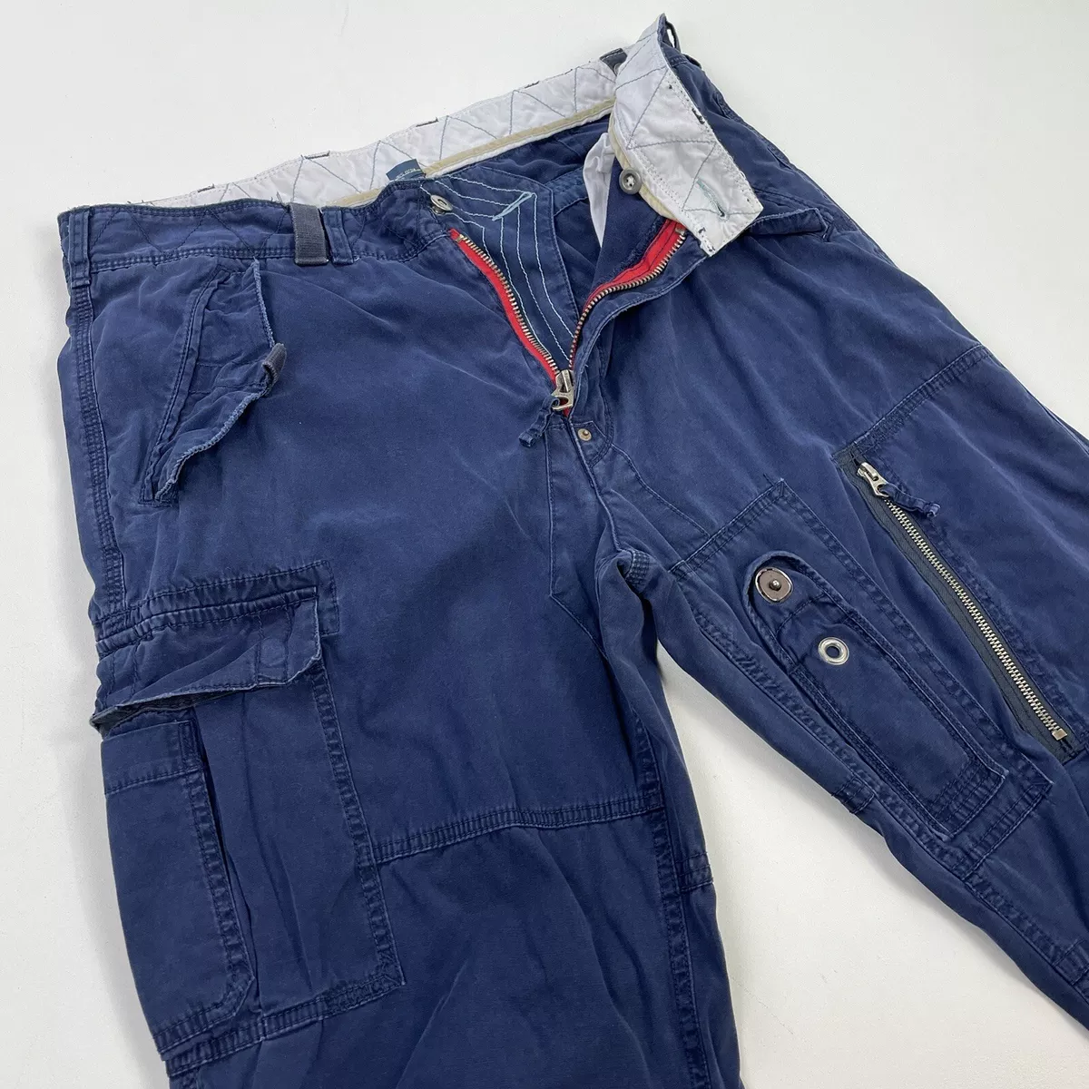 Vintage Polo Ralph Lauren (38x34) Military Paratrooper Pilot Blue Cargo Pant