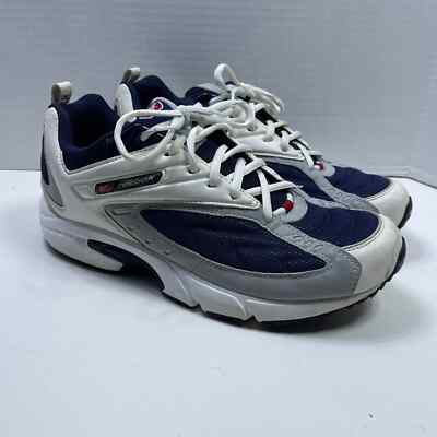 Vintage Reebok Running Shoes Mens sz 10 White Blue Dad Shoes RB311  DSC1-78936