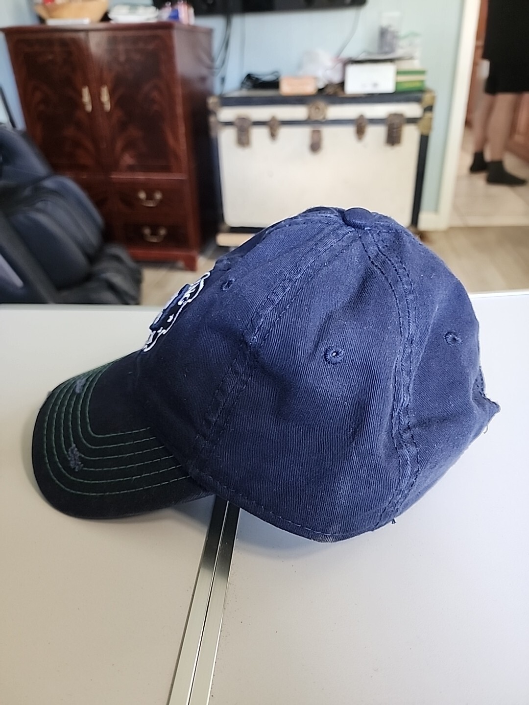 Rolling Rock Distressed Embroidered Patch Cap Str… - image 4