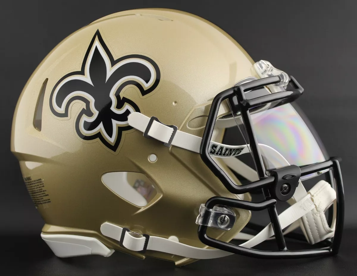 NEW ORLEANS SAINTS NFL Football Helmet with Oakley CLEAR Visor