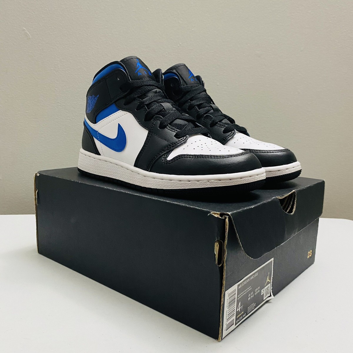 Nike Air Jordan 1 Mid GS Racer Black/Royal Blue/White 554725